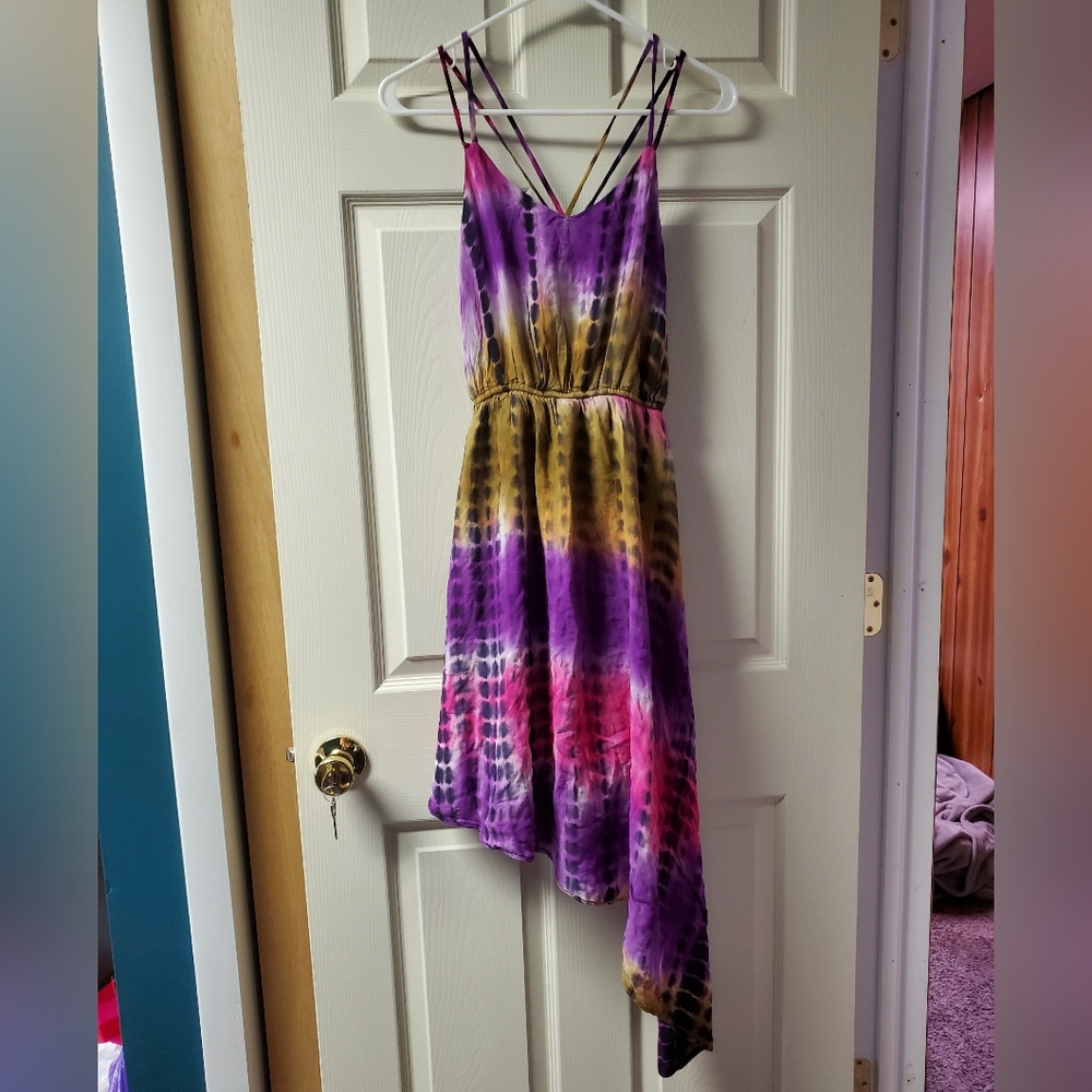 Tie Dye Asymmetrical Dress